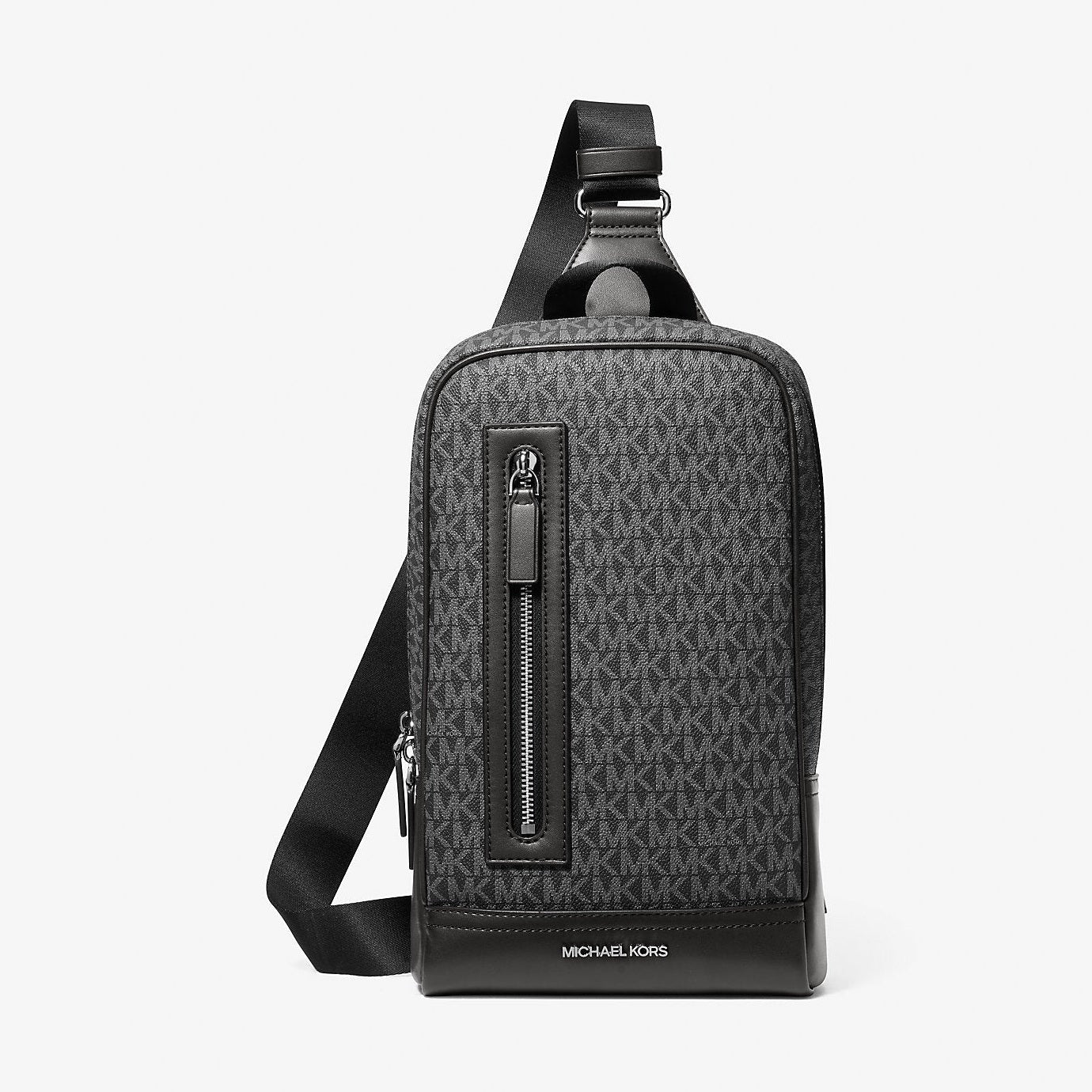 Michael Kors Cooper Signature Logo Sling Pack Black