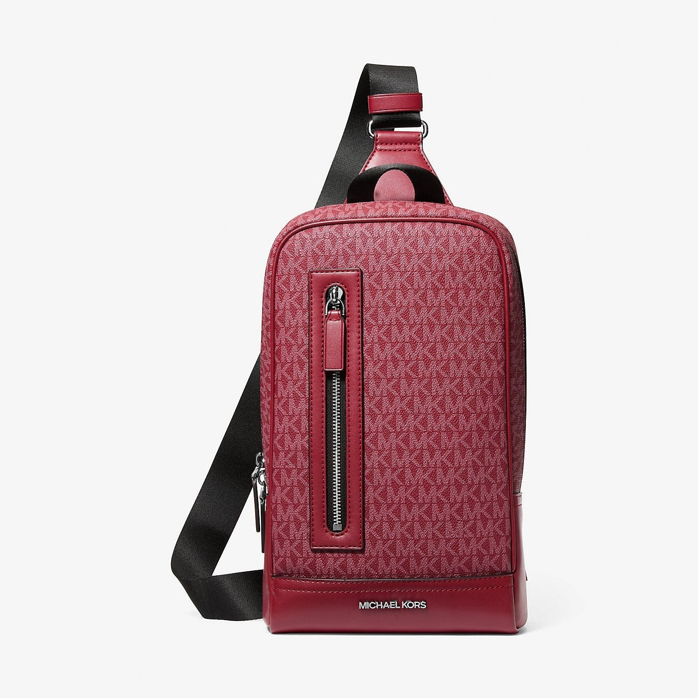 Michael Kors Cooper Signature Logo Sling Pack Cherry