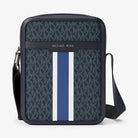 Michael Kors Cooper Striped Signature Logo Flight Bag Sapphire