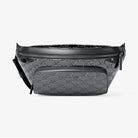 Michael Kors Cooper Medium Metallic Logo Debossed Utility Sling Pack Black