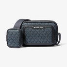 Michael Kors Cooper Signature Logo Camera Crossbody Bag With Pouch Admrl-Plblue