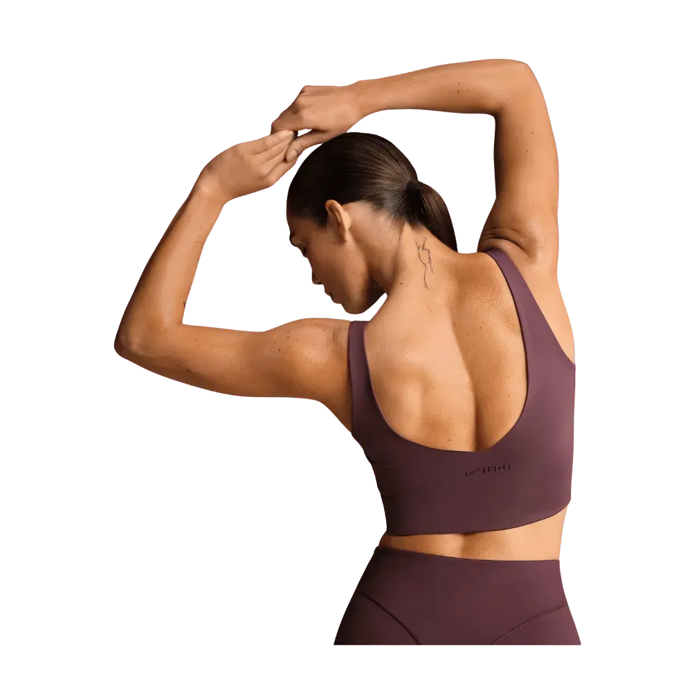 Nike X Skims Matte Women's V-Neck Long-Line Bra CURRANT
