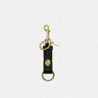 Coach Trigger Snap Bag Charm Gold Black