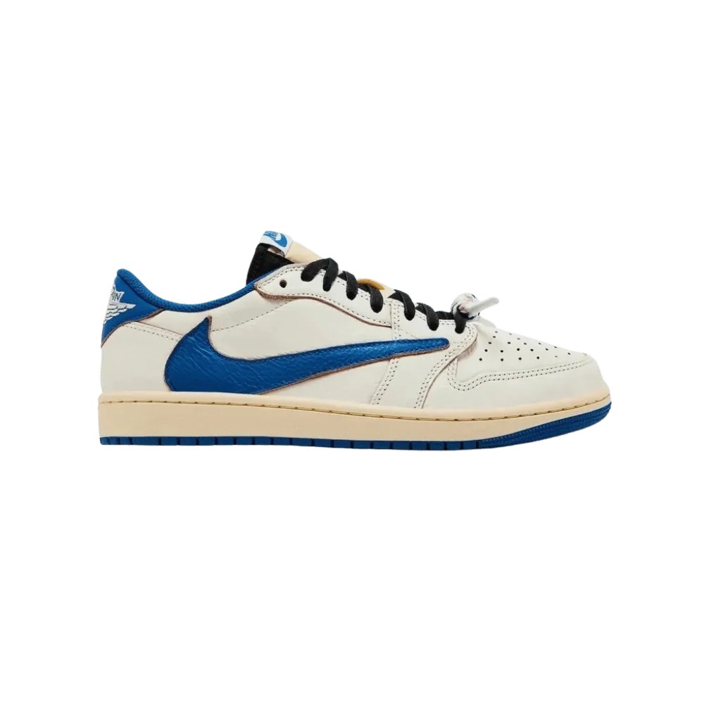 Nike Air Jordan 1 Retro Low OG Fragment x Travis Scott Sail Military Blue