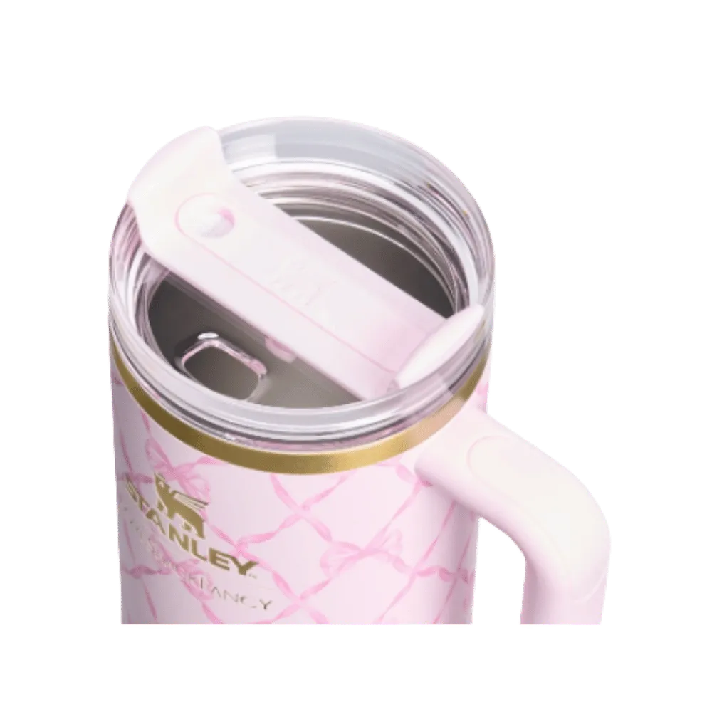 Stanley 1913 x LoveShackFancy Holiday Quencher H2.0 FlowState Tumbler (40OZ) Baby Bow Pink Peppermint