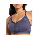Gymshark Ruched Sports Bra - Medium Support Weighted Purple
