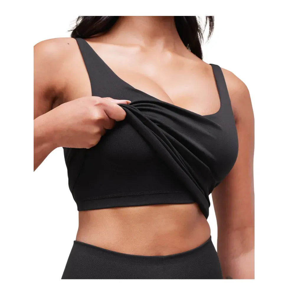 Gymshark Soft Sculpt Tank With Shelf Black