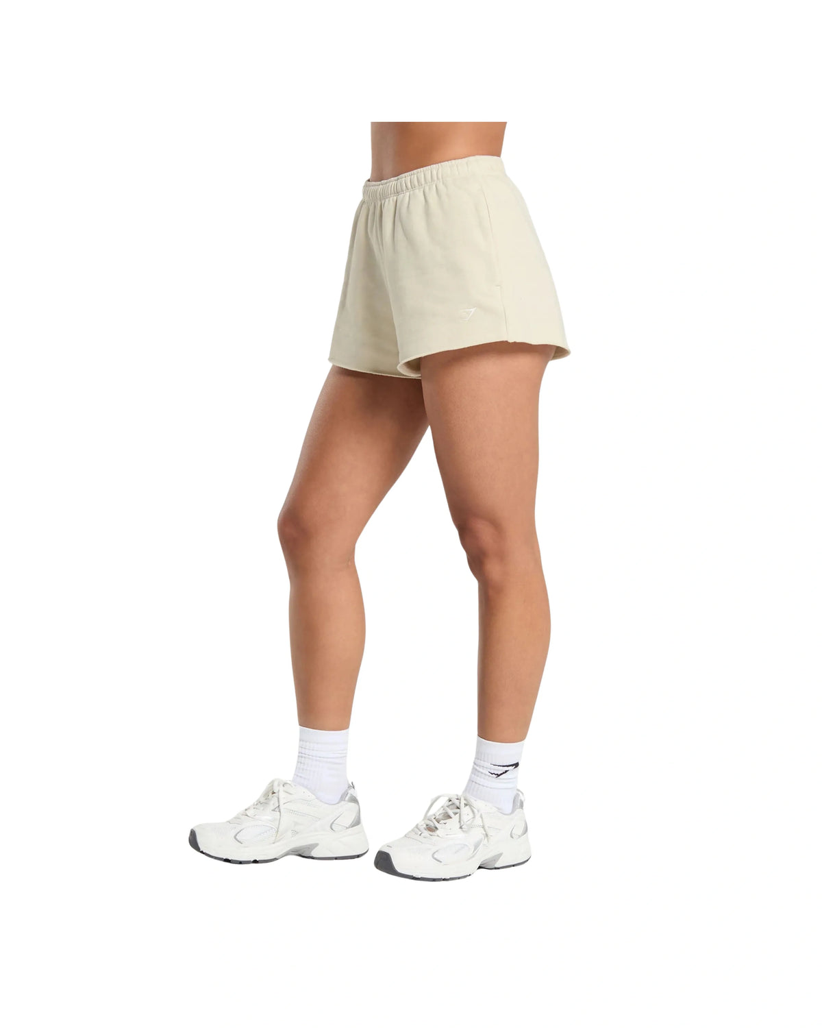 Gymshark Fleece Shorts oversized fit Ecru White