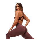 Gymshark Lifting Dipped Waistband Leggings Burgundy Brown