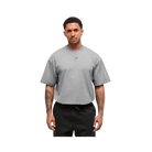 Gymshark Power T-Shirt Oversized Fit Charcoal Core Marl/Trail Green