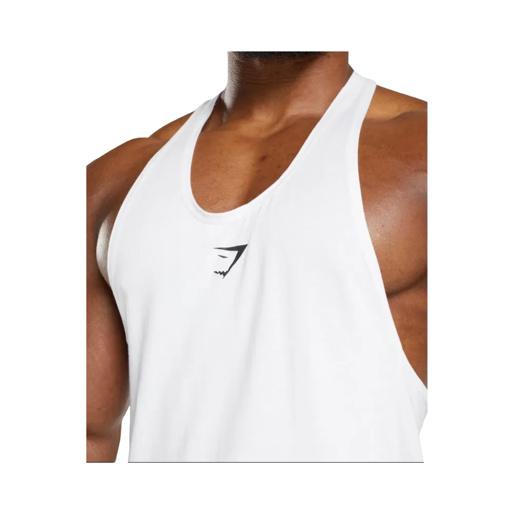 Gymshark React Stringer Slim Fit White