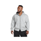 Gymshark Power Zip Up Hoodie Oversized Fit Light Grey Core Marl