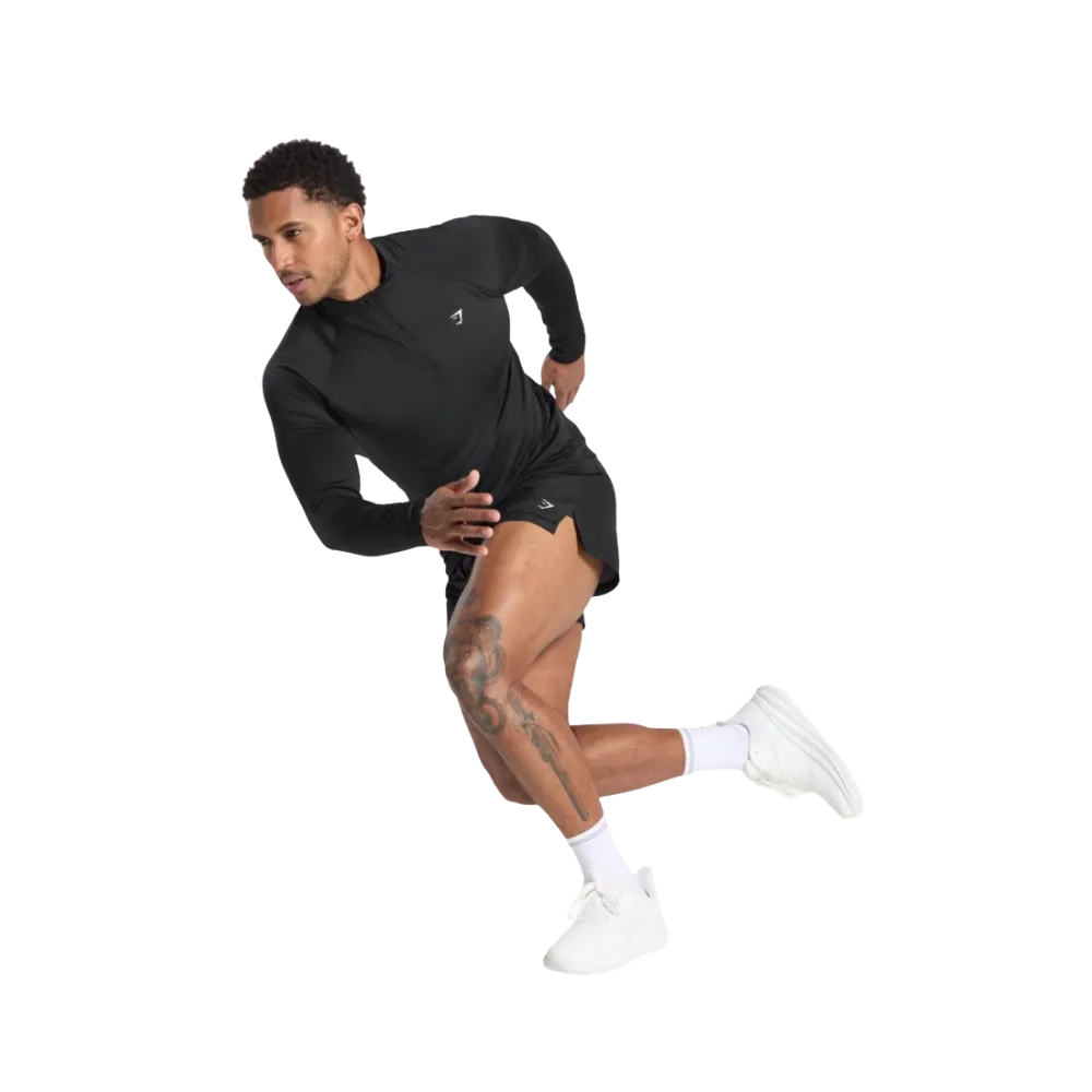 Gymshark Performance 1/4 Zip Slim Fit Black