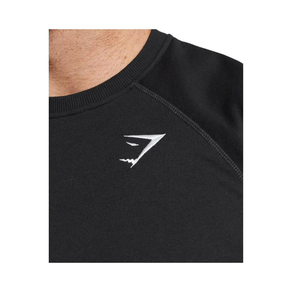 Gymshark Crest Sweatshirt Slim Fit Black