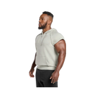 Gymshark Legacy 1/4 Zip Cap Sleeve Hoodie Regular Fit Stone Grey