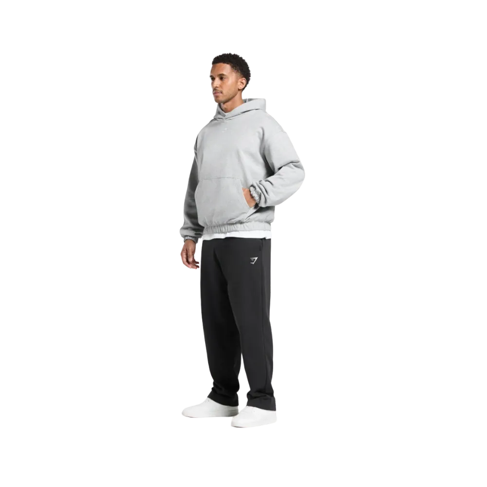 Gymshark Rest Day Essentials Hoodie Oversized Fit Light Grey Core Marl