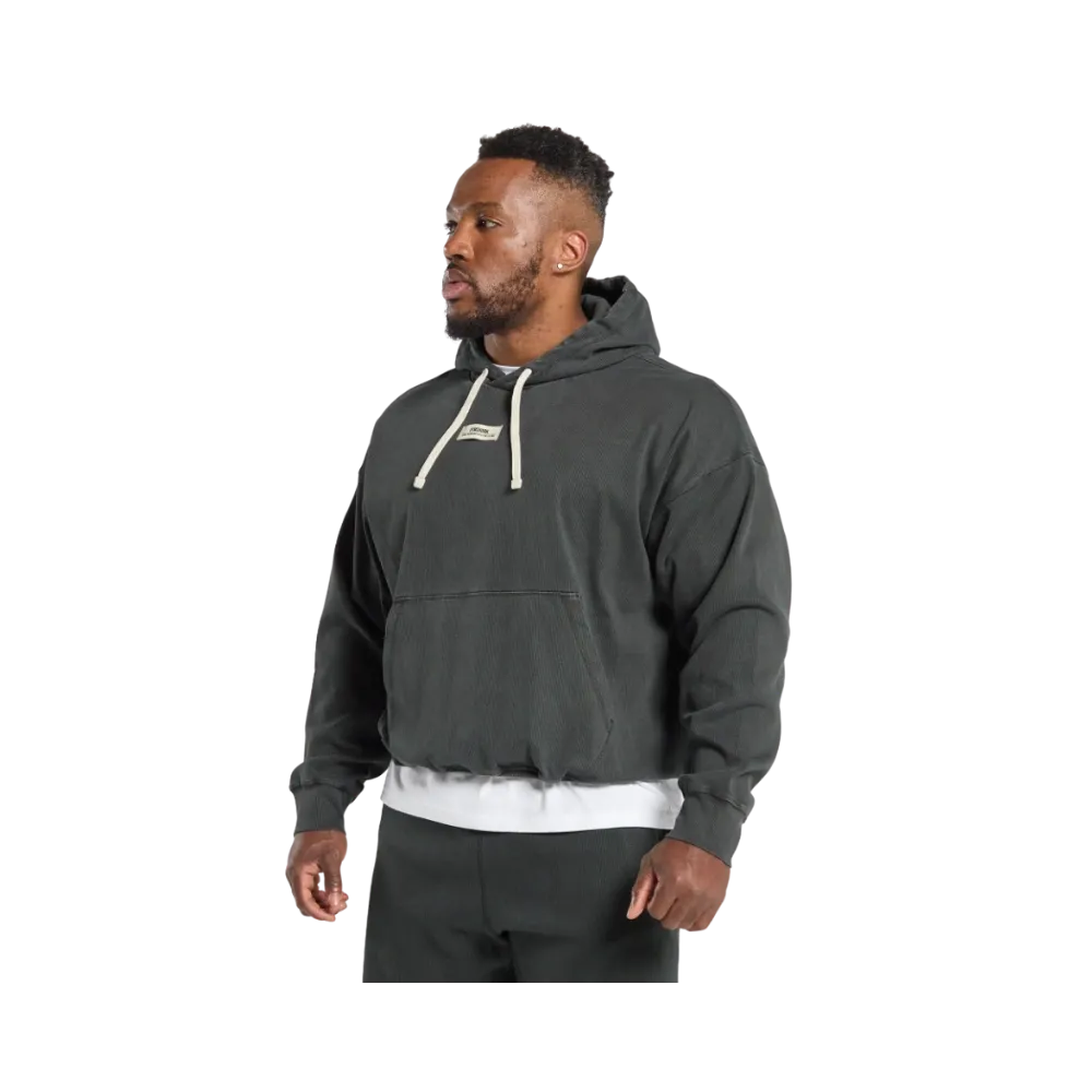 Gymshark Heavyweight Rib Hoodie Oversized Fit Asphalt Grey