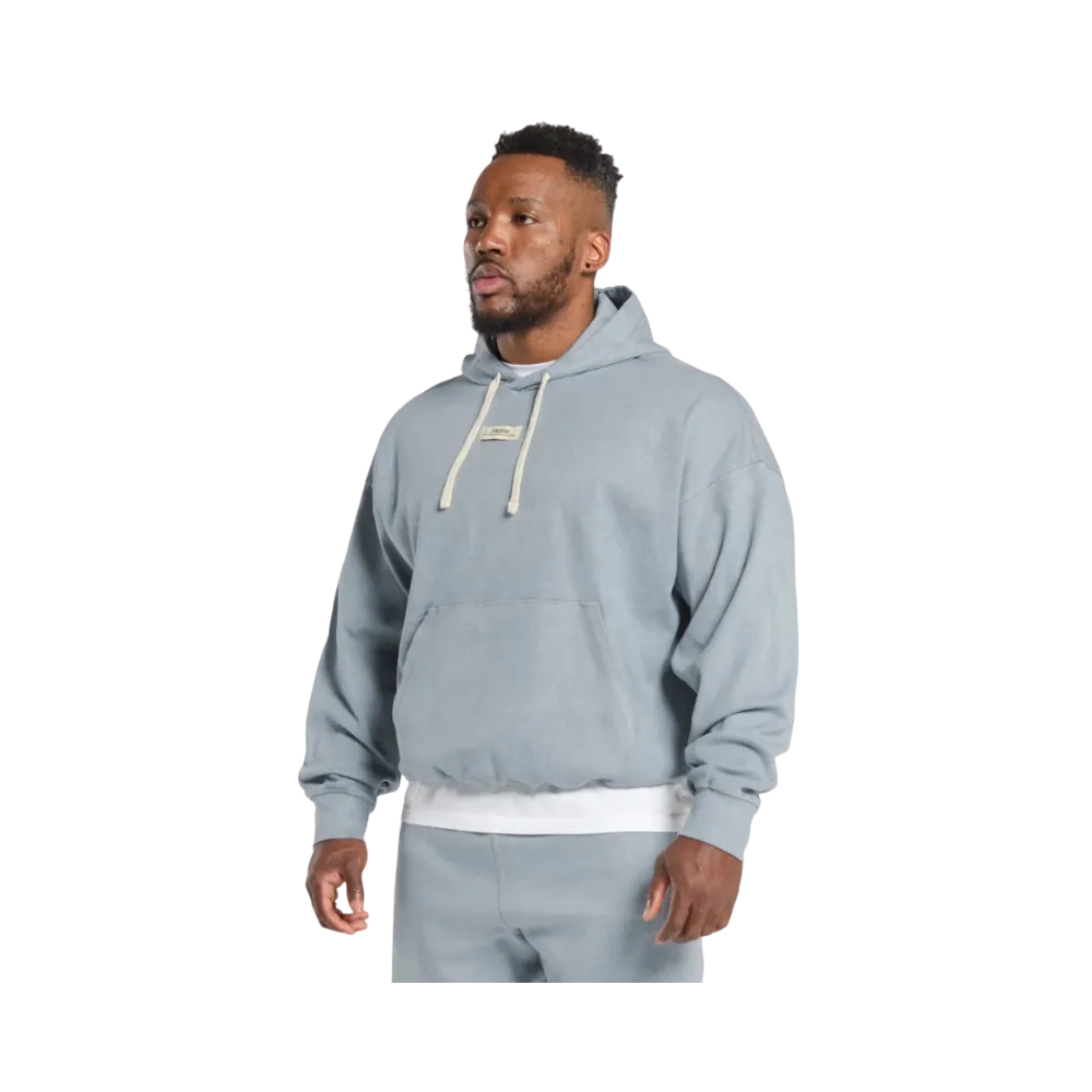 Gymshark Heavyweight Rib Hoodie Oversized Fit Denim Grey