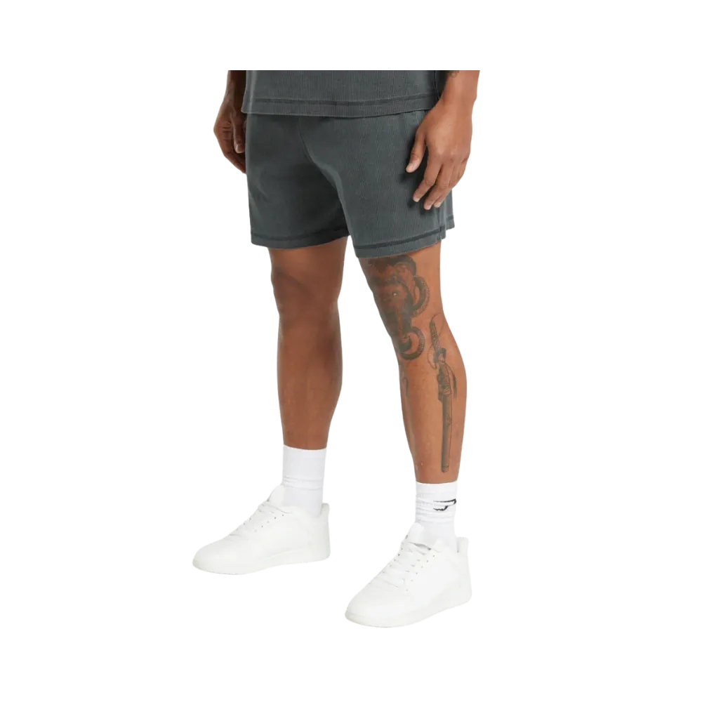 Gymshark Heavyweight Ribbed Shorts Oversized Fit Asphalt Grey