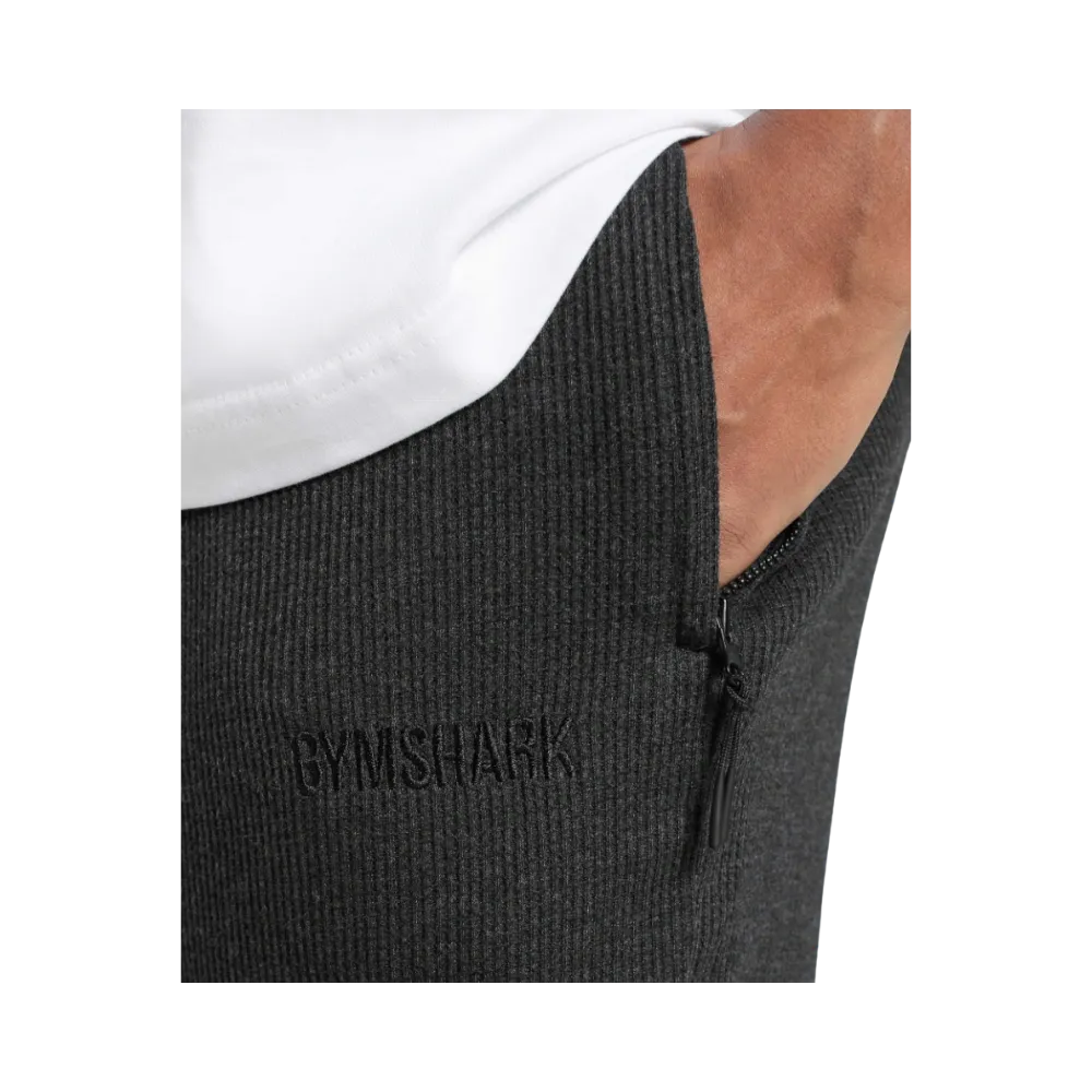 Gymshark Waffle Shorts Oversized Fit Black