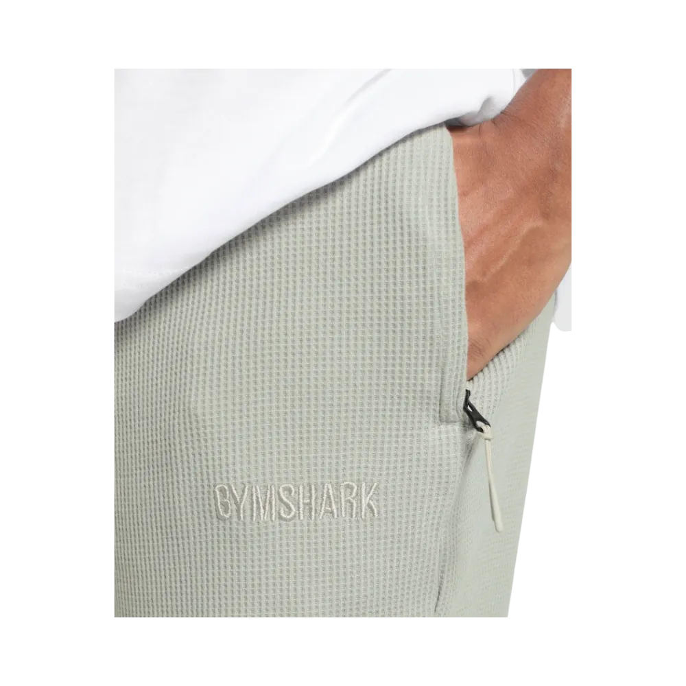 Gymshark Waffle Shorts Oversized Fit Stone Grey