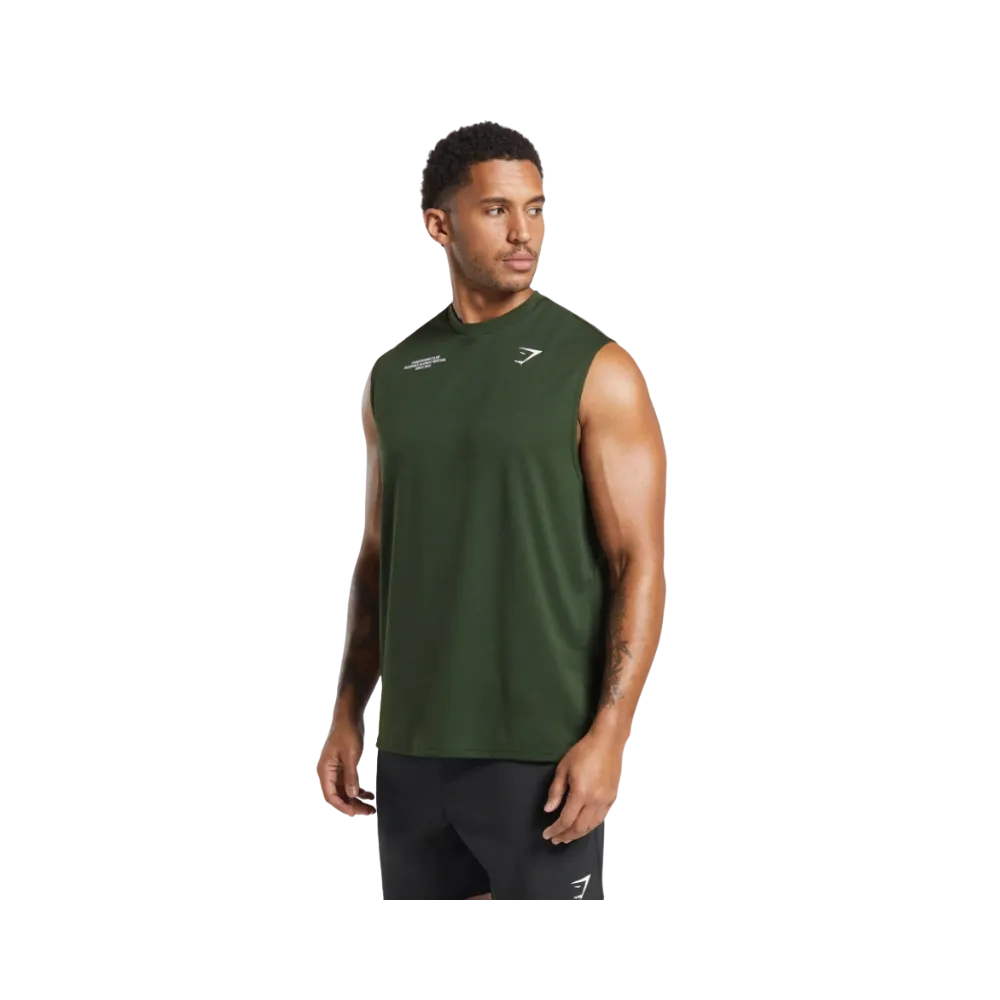 Gymshark Conditioning Club Tank Oversized Fit Trail Green
