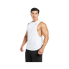 Gymshark React Drop Arm Tank Slim Fit White