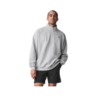 Alo Men's Accolade 1/4 Zip Pullover Athletic Heather Grey