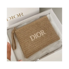Dior Raffia Clutch