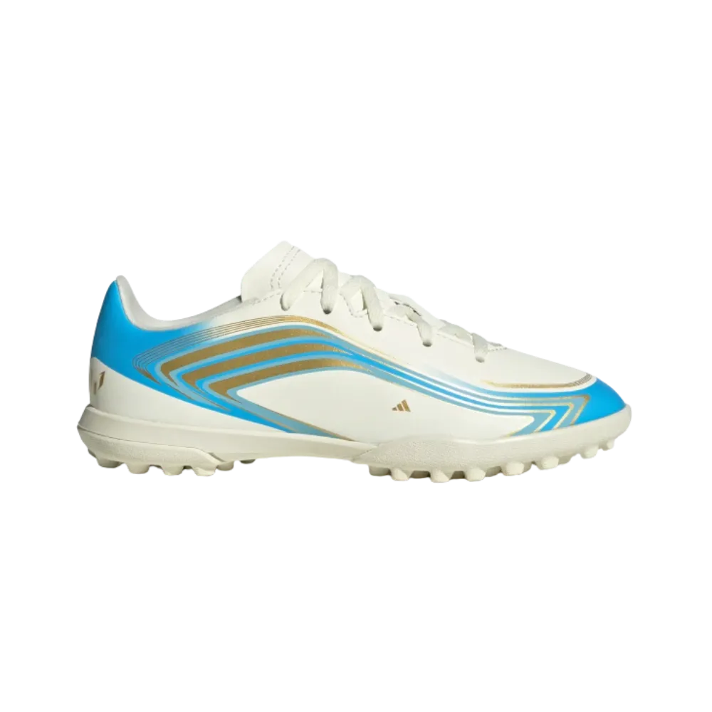 Adidas F50 Messi Club Turf Soccer Cleats Kids Semi Blue Burst