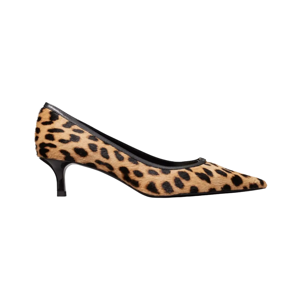 Tory Burch Double T Buckle Low-Heeled Pump Classic Leopard