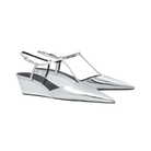 Tory Burch Gigi T-Strap Wedge Platinum