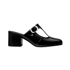 Tory Burch Violet T-Strap Heeled Mule Perfect Black