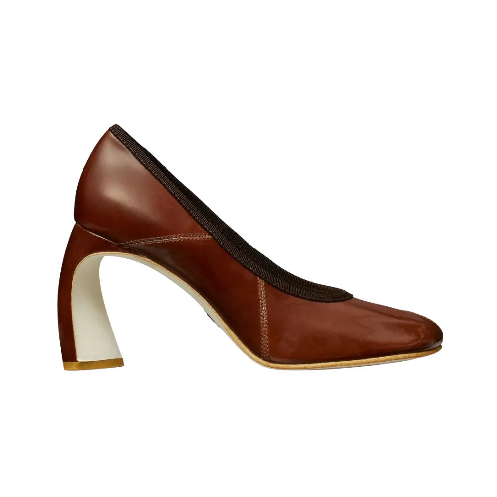 Tory Burch Peep-Toe Pump Russet brown