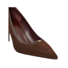 Tory Burch Double T Buckle Pump Dark Cocoa