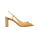 Tory Burch Pierced Peep-Toe Slingback Gold