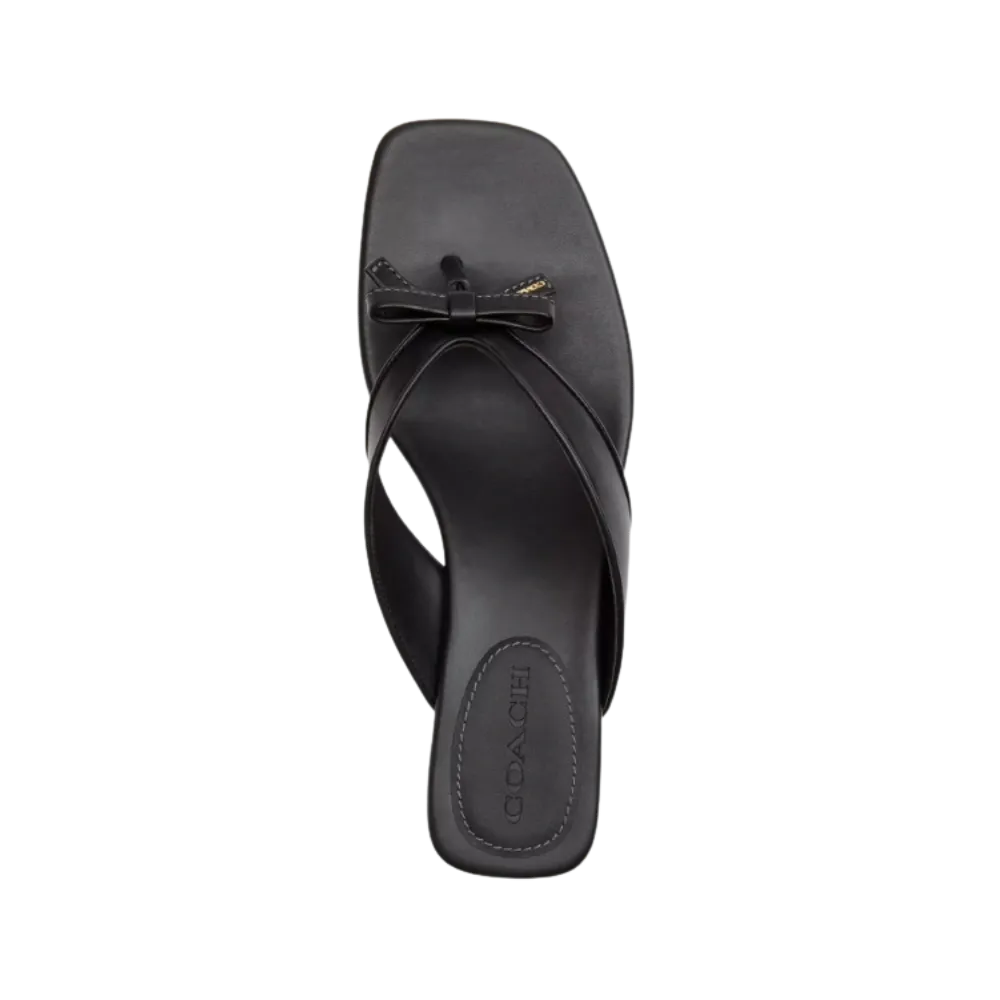 Coach Bow Thong Kitten Black