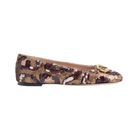 Valentino VLogo Signature Ballerinas With Animalier Embroidery Brown