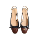 Valentino Valet Du Roi Kid Slingback Ballerina 25mm Black