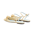 Valentino Coeur Royal Laminated Nappa Ballerina Antique Brass
