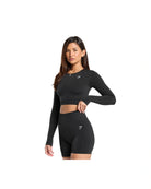 Gymshark Everyday Seamless Long Sleeve Crop Top Black
