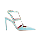 Valentino Rockstud Kidskin Pumps 100mm Azure
