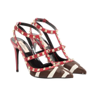 Valentino Rockstud Pumps In Pony-Effect Calfskin 100mm White