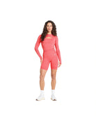 Gymshark Vital Long Sleeve Cut Out Top Coral Red Marl