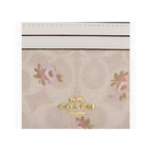 Coach Mini Skinny Id Case In Signature Canvas With Floral Print Gold/Sand Multi