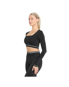 Gymshark Contrast Seamless Crop Top Black