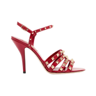 Valentino Rockstud Kidskin Sandal 100mm Red