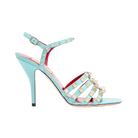 Valentino Rockstud Kidskin Sandal 100mm Azure