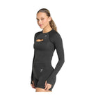 Gymshark Vital Long Sleeve Cut Out Top Black Marl