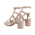 Valentino Rockstud Calfskin Ankle Strap Sandal 60mm Poudre